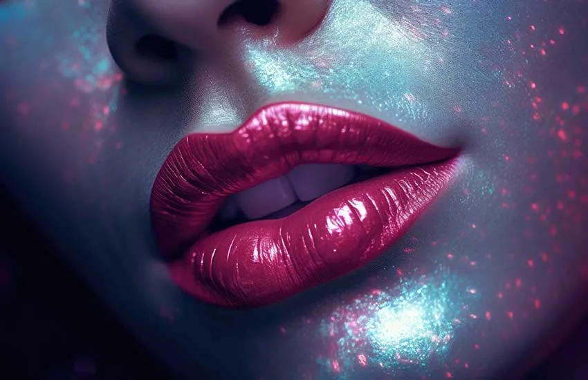 Glitter and lights close-up