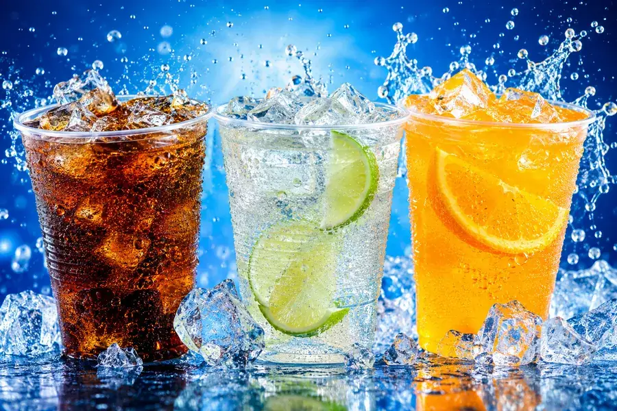 Iced sodas and juices at the Déjà Vu juice bar